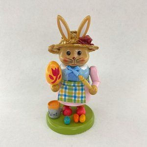 2013 World Market Easter Girl Bunny Rabbit Wooden Nutcracker